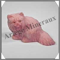 CHAT Persan - OPALE ROSE - 95x60x50 mm - 251 grammes - A001