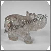 ELEPHANT - CRISTAL DE ROCHE - 90x60x40 mm - 192 grammes - A001