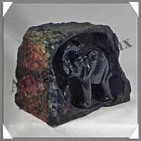 ELEPHANT - DUMORTIERITE - 130x85x70 mm - 1 180 grammes - A002