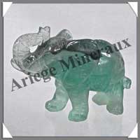 ELEPHANT - FLUORITE VERTE - 80x40x30 mm - 160 grammes - A002