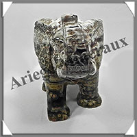 ELEPHANT - JASPE ORBICULAIRE - 160x115x75 mm - 1 310 grammes - A002