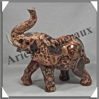 ELEPHANT - LEOPARDITE (Jaspe Lopard) - 155x150x70 mm - 990 grammes - A002