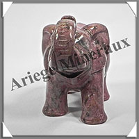 ELEPHANT - RHODONITE - 110x75x50 mm - 500 grammes - A003