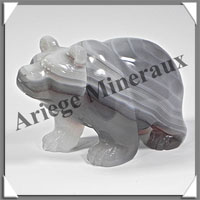 OURS - AGATE - 80x50x40 mm - 214 grammes - A001