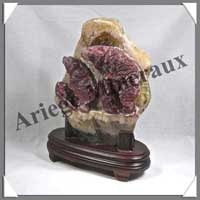 OURS (Couple) - FLUORITE VIOLETTE - 185x180x60 mm - 2 760 grammes - A002