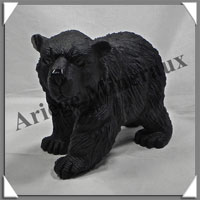 OURS - OBSIDIENNE NOIRE - 200x130x95 mm - 1 950 grammes - A001