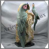 PERROQUETS (Couple) - AVENTURINE - 370 mm - 11 540 grammes - A001