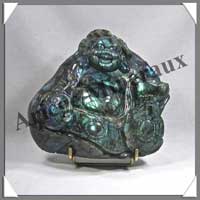 LABRADORITE - Bouddha Chinois - 185x175x60 mm - A006