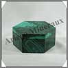 MALACHITE - BOITE Hexagonale - 80x80x50 mm - C005 Zaïre