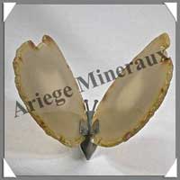 AGATE MARRON - Papillon (Taille 3) - 90x70 mm - 79 grammes - M001