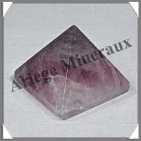FLUORITE Violette - PYRAMIDE - 37x37x22 mm - 61 grammes - C009